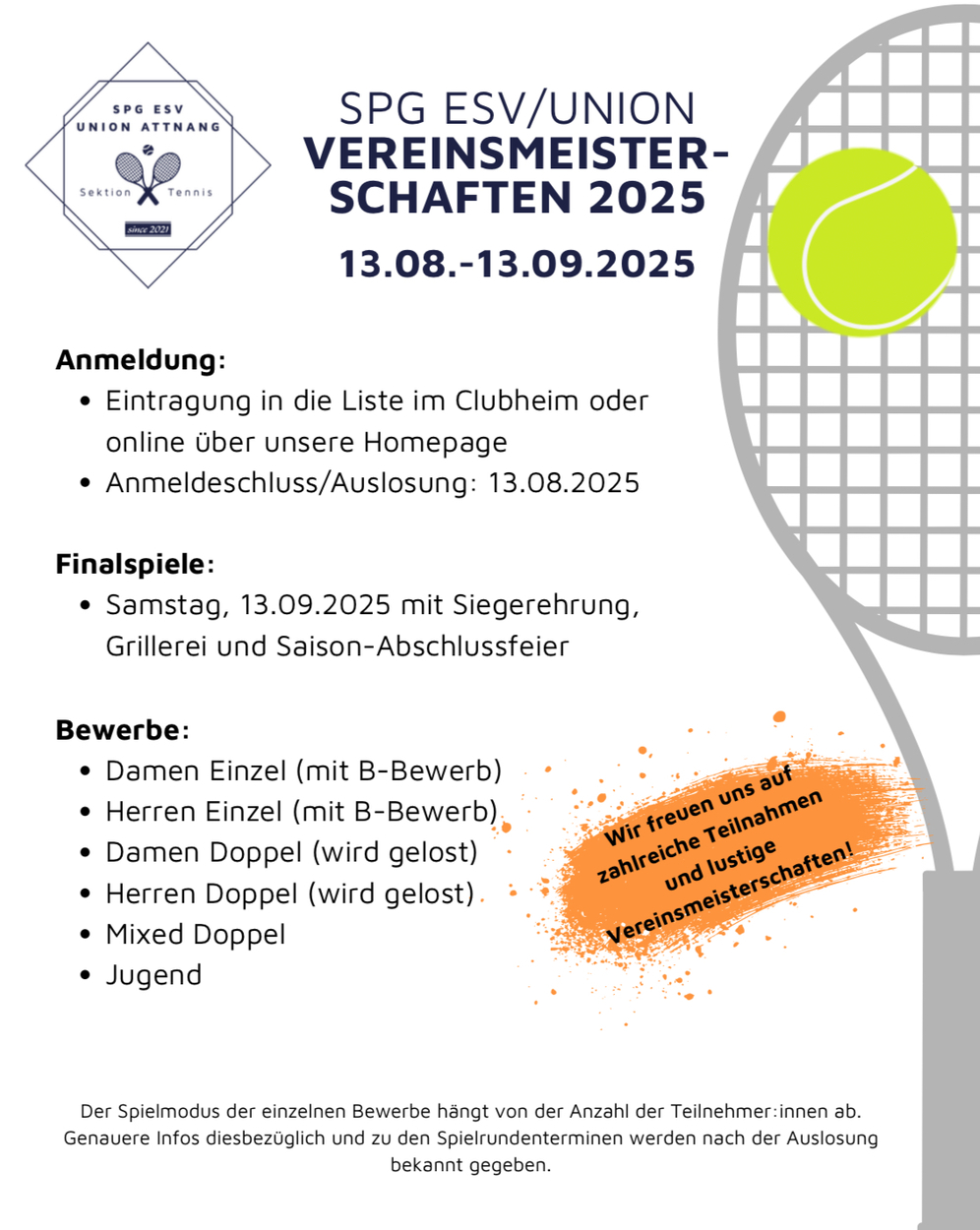SPG ESV/UNION Vereinsmeisterschaften 2025